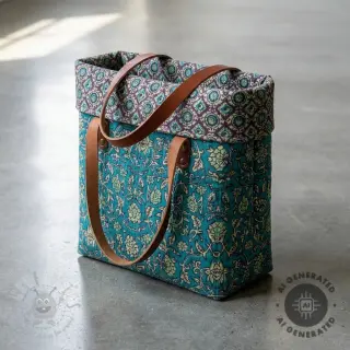 Sammet VELVET QUILT Flowers abstract petrol