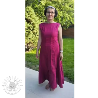 Förtvättat lin cerise
