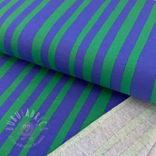 Sweatshirttyg Stripes by JENNIFER BOURON blue green ORGANIC