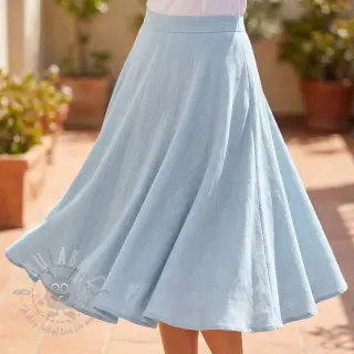 Viskos med lin WASHED light blue