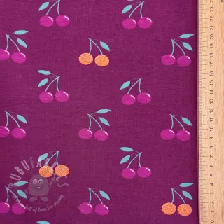 Jersey GLITTER Cherries berry