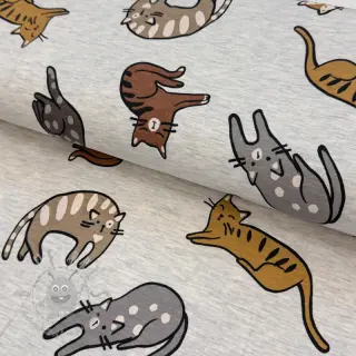 Úplet Lazy cats ecru melange