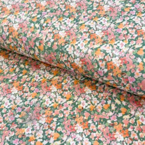 Jersey Tossed small flowers sage digital print