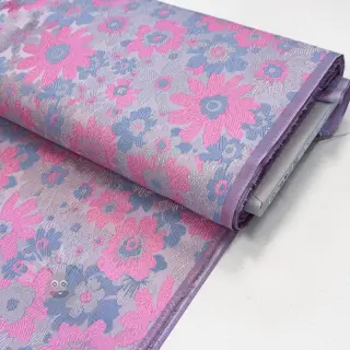 Tyg till kostym JACQUARD Flowers light lilac