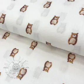Dubbelgasväv/muslin Animals design B digital print ORGANIC