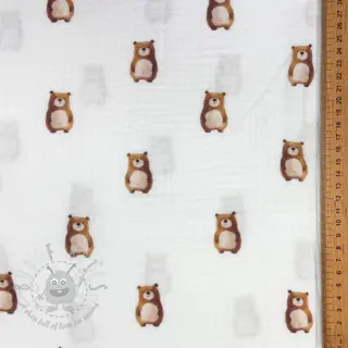 Dubbelgasväv/muslin Animals design B digital print ORGANIC