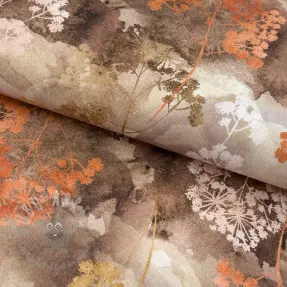 Dekorationstyg Flowers toffee digital print