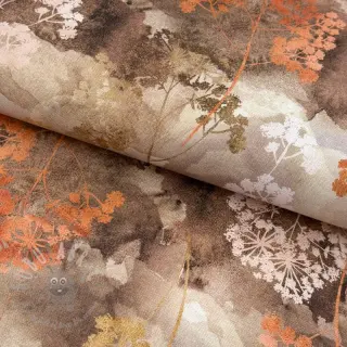 Dekorationstyg Flowers toffee digital print