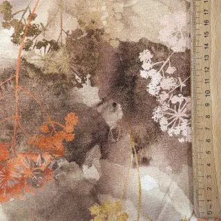 Dekorationstyg Flowers toffee digital print
