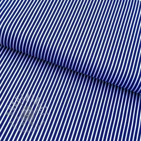 Bomullstyg Stripes cobalt