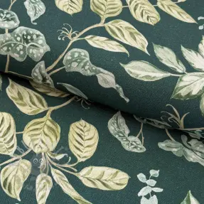 Dekorationstyg Plants dark green digital print