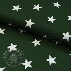 Bomullstyg Stars dark green