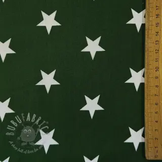 Bomullstyg Stars dark green
