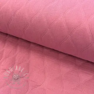 Dubbelgasväv/muslin QUILT Wave mauve