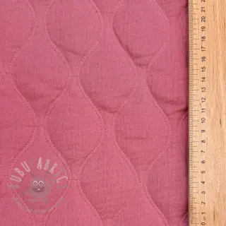 Dubbelgasväv/muslin QUILT Wave mauve
