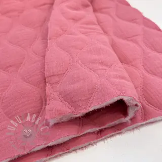 Dubbelgasväv/muslin QUILT Wave mauve