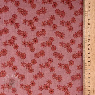 Dubbelgasväv/muslin EMBROIDERY Tossed flowers blush