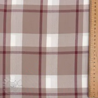 Viskos YARN DYED Check beige