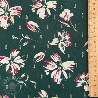 Viskos LUREX Flowers dark emerald