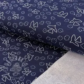 Kardat sweatshirttyg Birds navy