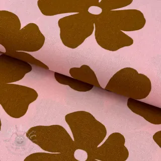 Viskos med lin Flowers light pink