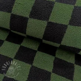 Kappmaterial TEDDY JACQUARD Checks anthracite