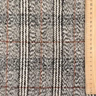 Kappmaterial Checks ecru