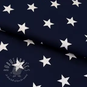 Bomullstyg Stars navy