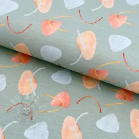 Jersey Shapes sage digital print