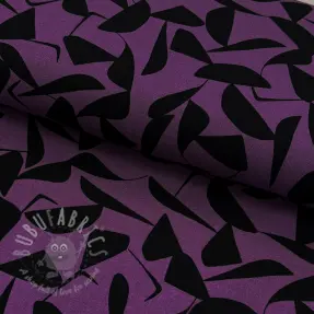 Viskos POPLIN STRETCH Abstract purple