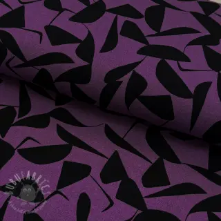 Viskos POPLIN STRETCH Abstract purple