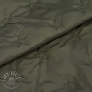 Vadderat tyg Stars army green