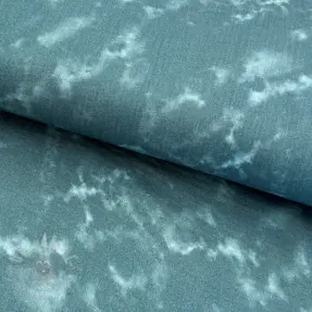 Dubbelgasväv/muslin TIE DYE dark cyan