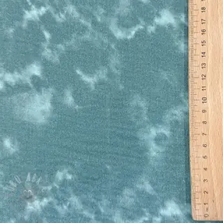 Dubbelgasväv/muslin TIE DYE dark cyan