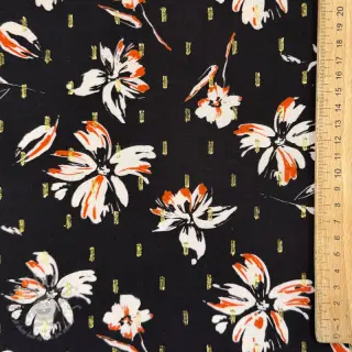 Viskos LUREX Flowers black
