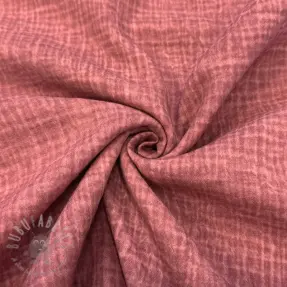 Dubbelgasväv/muslin STONE WASHED light rose