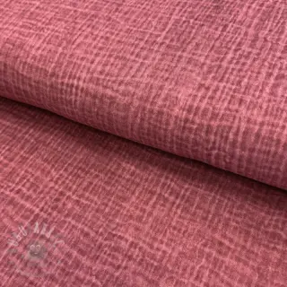 Dubbelgasväv/muslin STONE WASHED light rose
