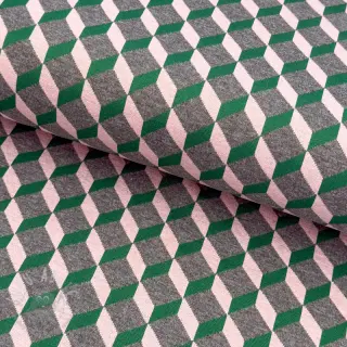 Tyg till kostym KNITTED JACQUARD Graphic green