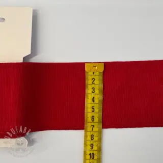 Ribbstickat CUFF 7 cm dark red