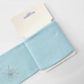 Ribbstickat CUFF 7 cm light blue