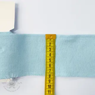 Ribbstickat CUFF 7 cm light blue