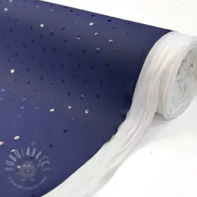 Tyg till regnkappa Dots navy