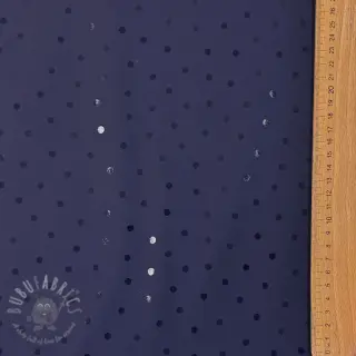 Tyg till regnkappa Dots navy