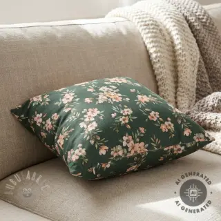 Dekorationstyg premium Soft painted blossom army digital print