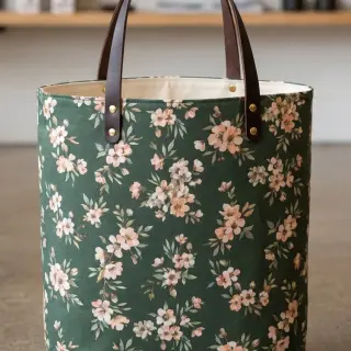 Dekorationstyg premium Soft painted blossom army digital print