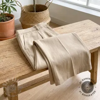 TENCEL med lin beige