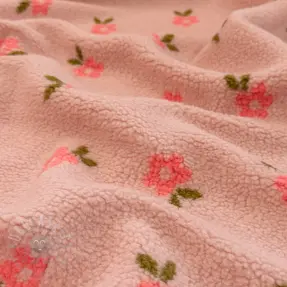 Kappmaterial TEDDY Tiny flowers light pink
