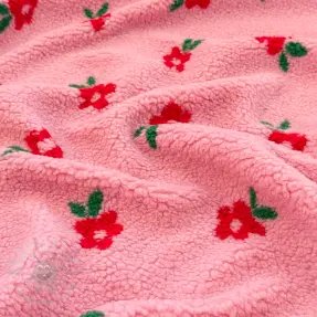 Kappmaterial TEDDY Tiny flowers pink