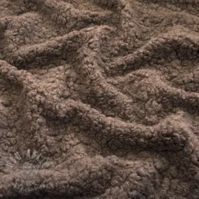 Kappmaterial TEDDY BOUCLÉ dark brown