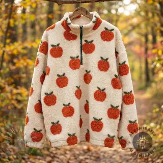 Kappmaterial TEDDY JACQUARD Apples